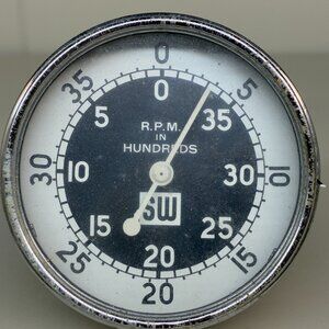 Vintage Stewart Warner Hand Held 4000 RPM Tachometer Part Number 408858